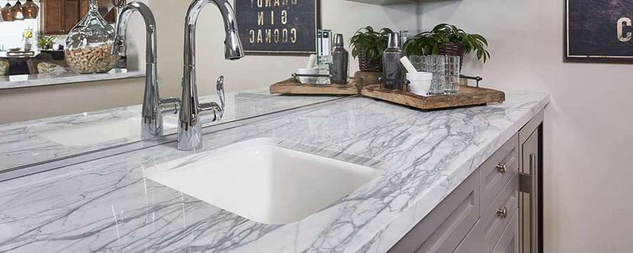 Bianco Venato Marble Countertop