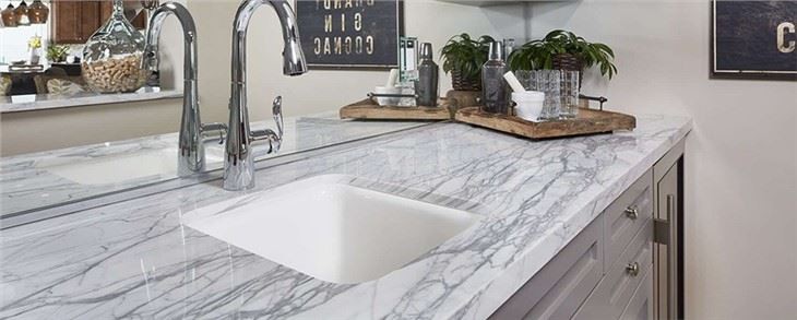 Bianco Venato Marble Countertop