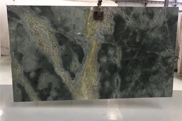 Peacock Green Marble Slab